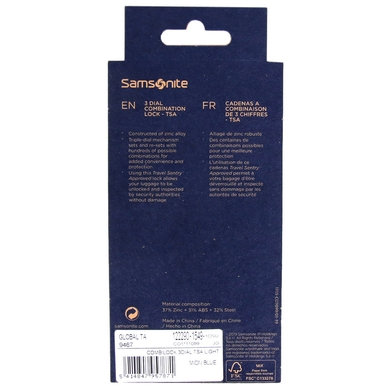Padlock with TSA Samsonite CO1*099;11 Blue
