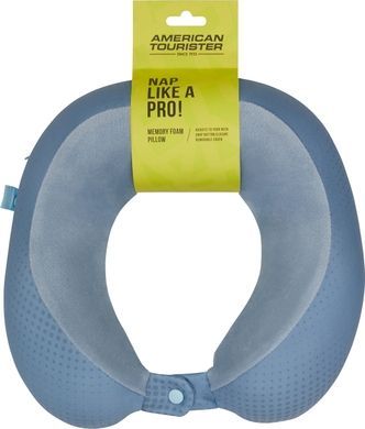 Ergonomic head pillow American Tourister Ta Memory Foam MF3*004;51 Stone Blue/Blue