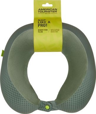 Ergonomic head pillow American Tourister Ta Memory Foam MF3*004;14 Olive/Lime