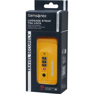 Luggage strap with combination lock with TSA system Samsonite Ta Revolution KR7*018;06 Yellow