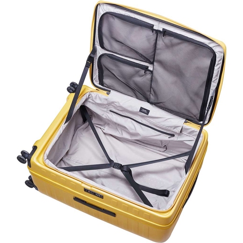 Suitcase Lojel Cubo V4 made of polycarbonate on 4 wheels Lj 1627 66430 Mustard Yellow large