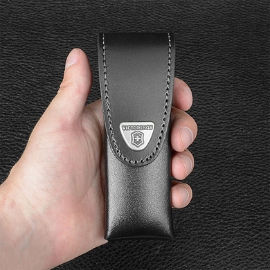 Leather belt sheath for knives up to 111 mm/6 layers Victorinox 4.0524.3 Black