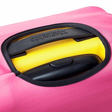 Чохол захисний для малої валізи з неопрена S 8003-8 Яскраво-рожевий (неон)