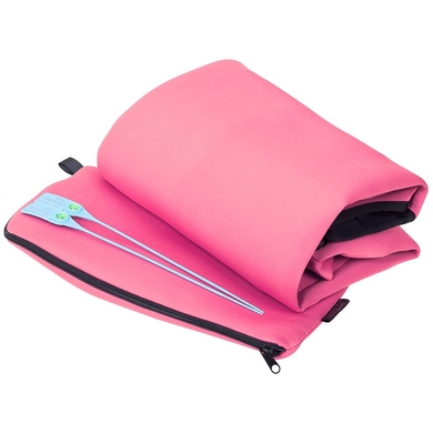 Чехол защитный для малого чемодана из неопрена S 8003-8 Ярко-розовый (неон)