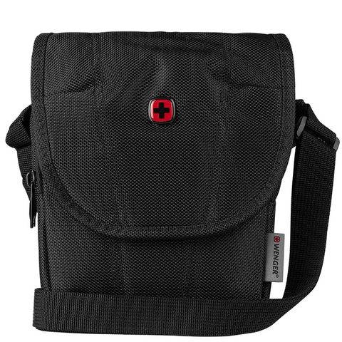 Wenger, BC High Flapover, Flapover Crossbody Bag, Black Swiss Designed