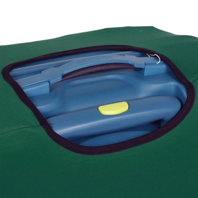 Чехол защитный для среднего чемодана из дайвинга M 9002-32 Темно-зеленый (бутылочный)